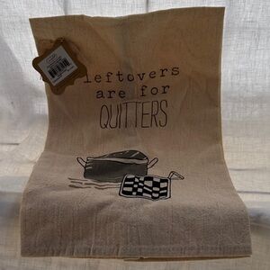 Mud Pie Natural Cotton Kitchen Towel with Black Print